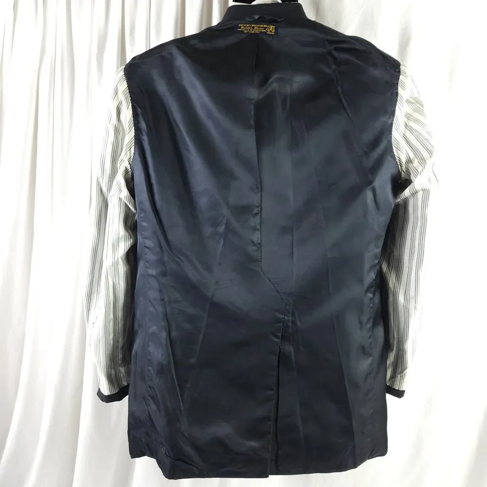 VTG Brooks Brothers Golden Fleece Mens‎ 42R Black 2-Button Sports Coat Blazer